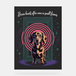 Dachshund Brave Hearts Often Come In Small Frames Acrylic Sign
