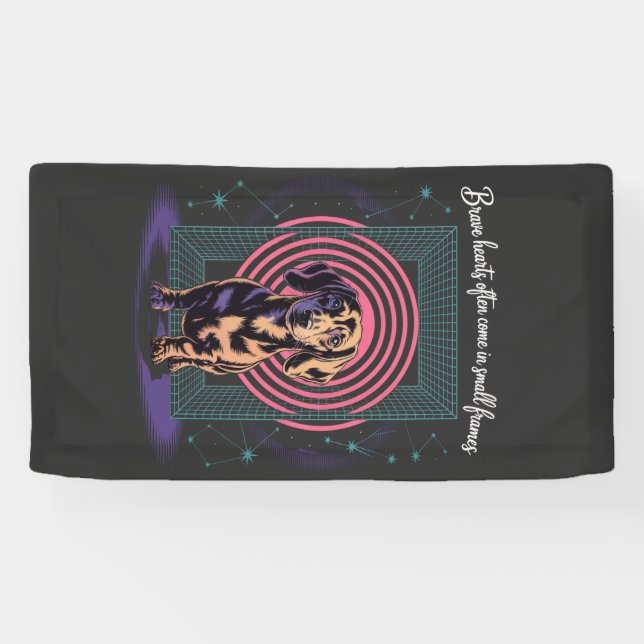 Dachshund Brave Hearts Often Come In Small Frames Banner (Horizontal)