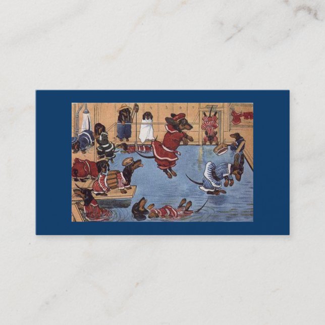 Dachshund Breeder Business Card Vintage (Front)