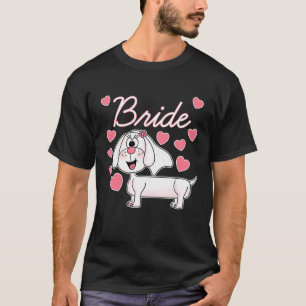Dachshund Bride Wedding Dog  Bridal Shower T-Shirt