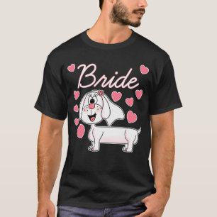 Dachshund Bride Wedding Dog Bridal Shower T-Shirt