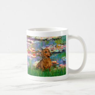 Dachshund (brown1) - Lilies 2 Coffee Mug