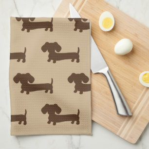 Dachshund Brown and Tan Kitchen Dish Towell Tea Towel
