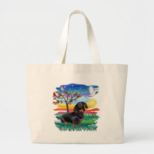 Dachshund (BT) - Sun Glow Large Tote Bag