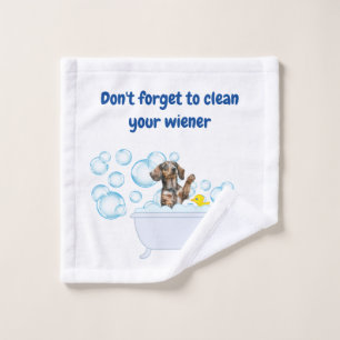 DACHSHUND BUBBLE BATH WASH CLOTH
