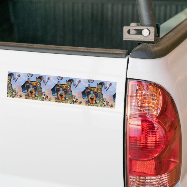 DACHSHUND   BUMPER STICKER (On Truck)