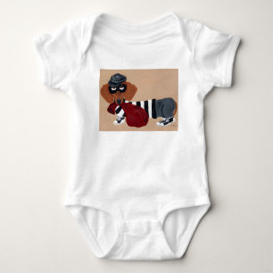 Dachshund Burglar Baby Bodysuit