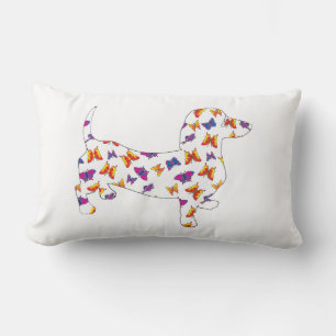 Dachshund Butterfly Doxie Lumbar Cushion