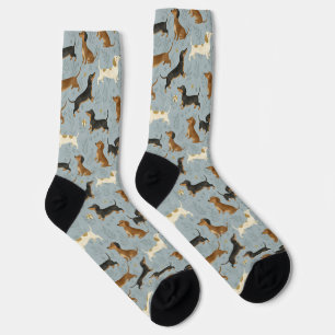 Dachshund Cartoon Pattern Socks