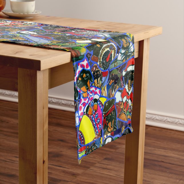  Dachshund  Cartoons Short Table Runner (In Situ)