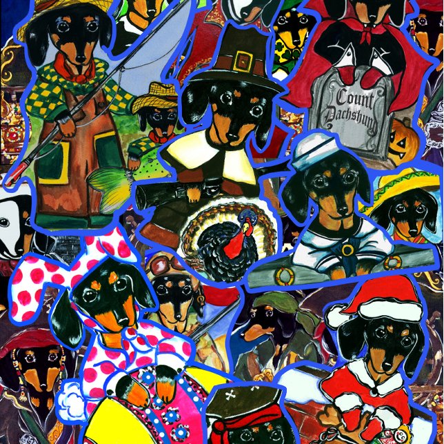  Dachshund  Cartoons Throw Blanket (Creator Uploaded)