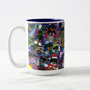  Dachshund  Cartoons Two-Tone Coffee Mug