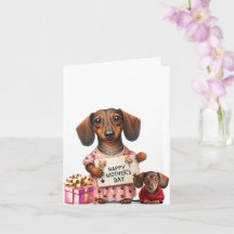 Dachshund Celebrating Mothers Day