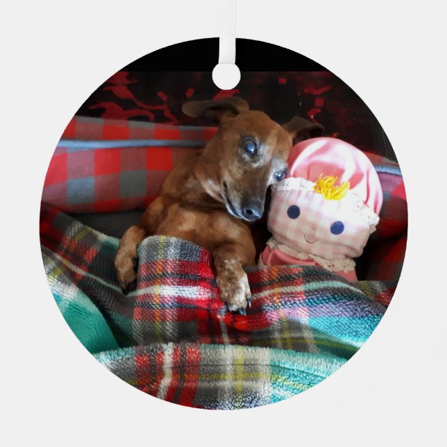 Dachshund Ceramic Ornament (Front)