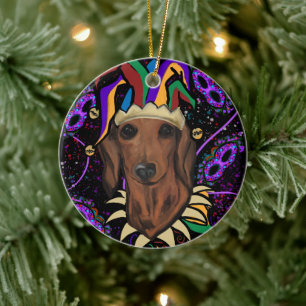 Dachshund      ceramic ornament