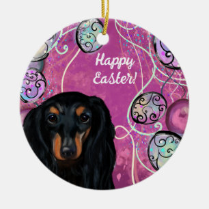 DACHSHUND CERAMIC ORNAMENT