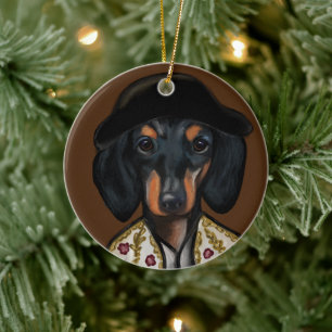 DACHSHUND          CERAMIC ORNAMENT