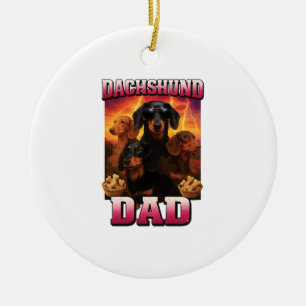Dachshund ceramic ornament