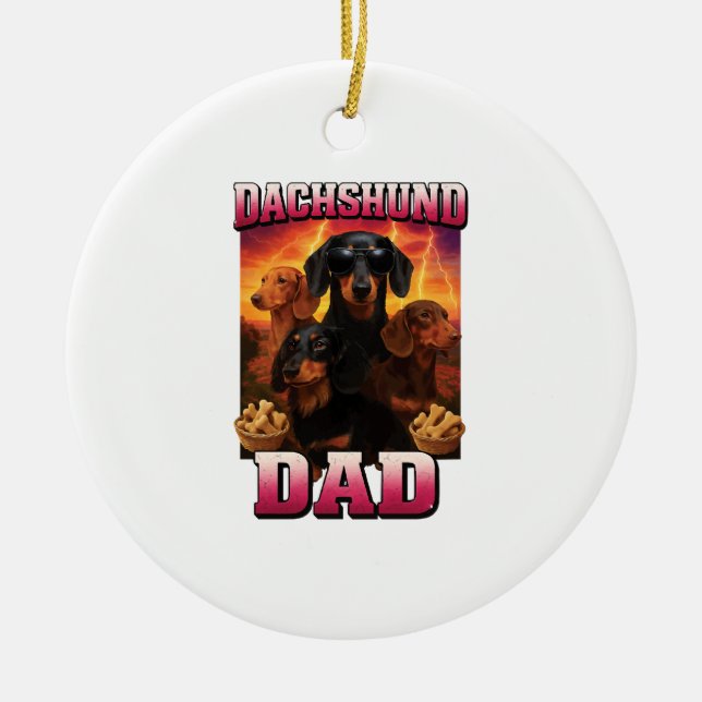 Dachshund   ceramic ornament (Front)