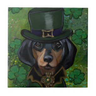 Dachshund ceramic tile