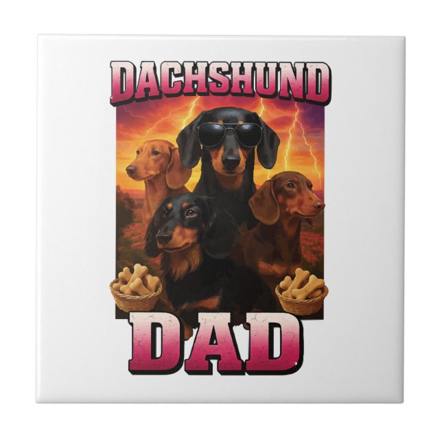 Dachshund   ceramic tile (Front)