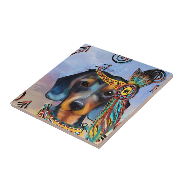 DACHSHUND   CERAMIC TILE (Side)