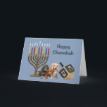 Dachshund Chanukah Card Menorah Dreidel2<br><div class="desc">Remembering family and friends during the Chanukah season is a wonderful way to keep in touch with the people you love and care about. I created these dog Chanukah cards with love and care and I am sure anyone who loves dogs will be delighted to receive them. You do have...</div>
