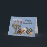 Dachshund Chanukah Card Menorah Dreidel2<br><div class="desc">Remembering family and friends during the Chanukah season is a wonderful way to keep in touch with the people you love and care about. I created these dog Chanukah cards with love and care and I am sure anyone who loves dogs will be delighted to receive them. You do have...</div>
