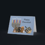 Dachshund Chanukah Card Menorah Dreidel4<br><div class="desc">Remembering family and friends during the Chanukah season is a wonderful way to keep in touch with the people you love and care about. I created these dog Chanukah cards with love and care and I am sure anyone who loves dogs will be delighted to receive them. You do have...</div>