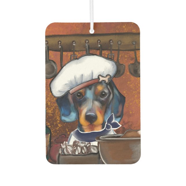 Dachshund Chefs Car Air Freshener (Front)
