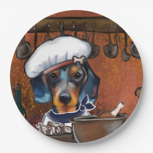 Dachshund Chefs Paper Plate