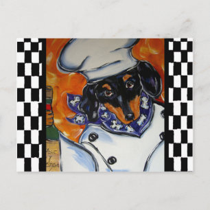 Dachshund Chefs Postcard