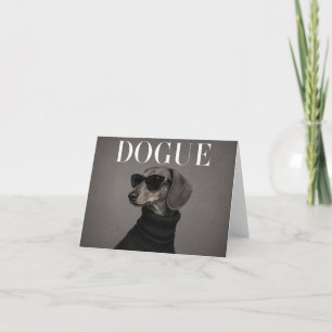 Dachshund Chic Editorial Dog Portrait Thank You Ca Card