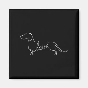 Dachshund Chiweenie Wiener Dog Love Art Sketch Magnet