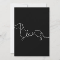 Dachshund Chiweenie Wiener Dog Love Art Sketch