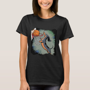 Dachshund Chiweenie Wiener Dog Playing Sketll Funn T-Shirt