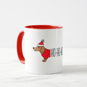Dachshund Christmas 11 oz Two-Tone Mug