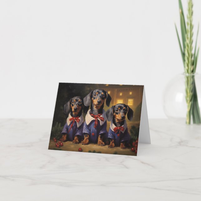 Dachshund Christmas Card (Front)