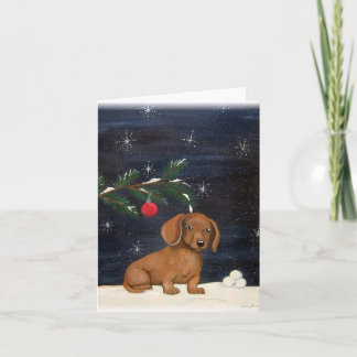 Dachshund Christmas card