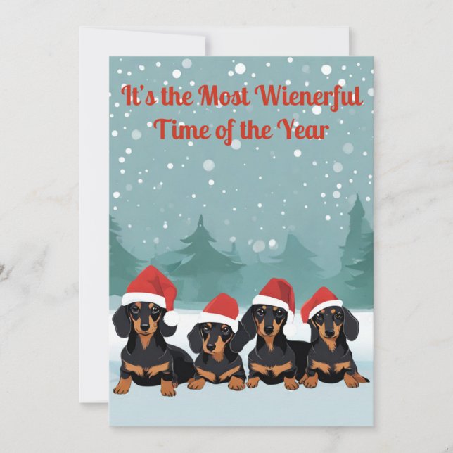 Dachshund Christmas Card (Front)