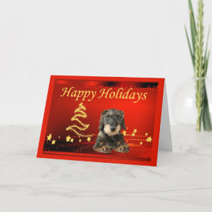Dachshund Christmas Card Stars
