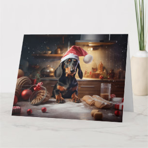 Dachshund Christmas Cookies Holiday Card
