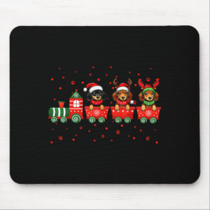 Dachshund Christmas Dog Lights Santa Xmas Pet Dog Mouse Pad