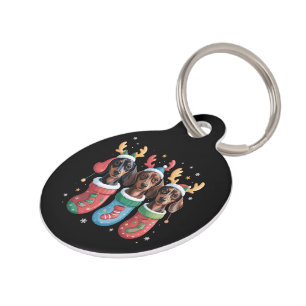 Dachshund Christmas Dog Lover Gift Holiday Pet Tag