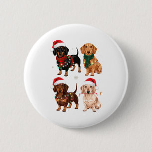 Dachshund Christmas Dog Mom Lover Xmas Gift  6 Cm Round Badge