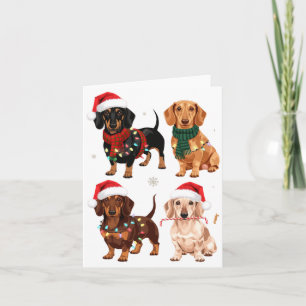 Dachshund Christmas Dog Mum Lover Xmas Gift Card