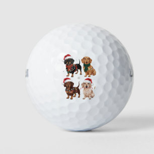 Dachshund Christmas Dog Mum Lover Xmas Gift Golf Balls