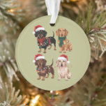 Dachshund Christmas Dog Mum Lover Xmas Gift Ornament<br><div class="desc">Dachshund Christmas Dog Mum Lover Xmas gift</div>