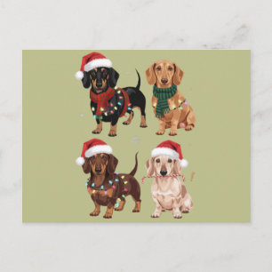 Dachshund Christmas Dog Mum Lover Xmas Gift Postcard