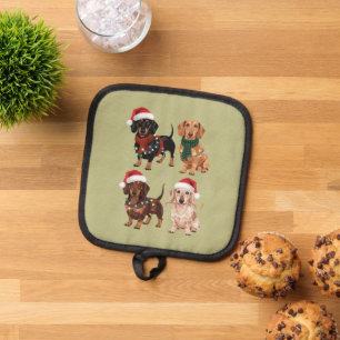 Dachshund Christmas Dog Mum Lover Xmas Gift Pot Holder